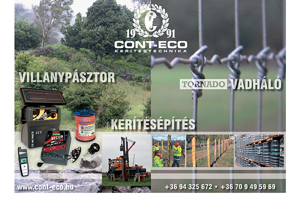 Kerítéstechnika-vadhálók, villanypásztor, elektromos kerítésrendszerek, napelem, Cont-Eco Kft.