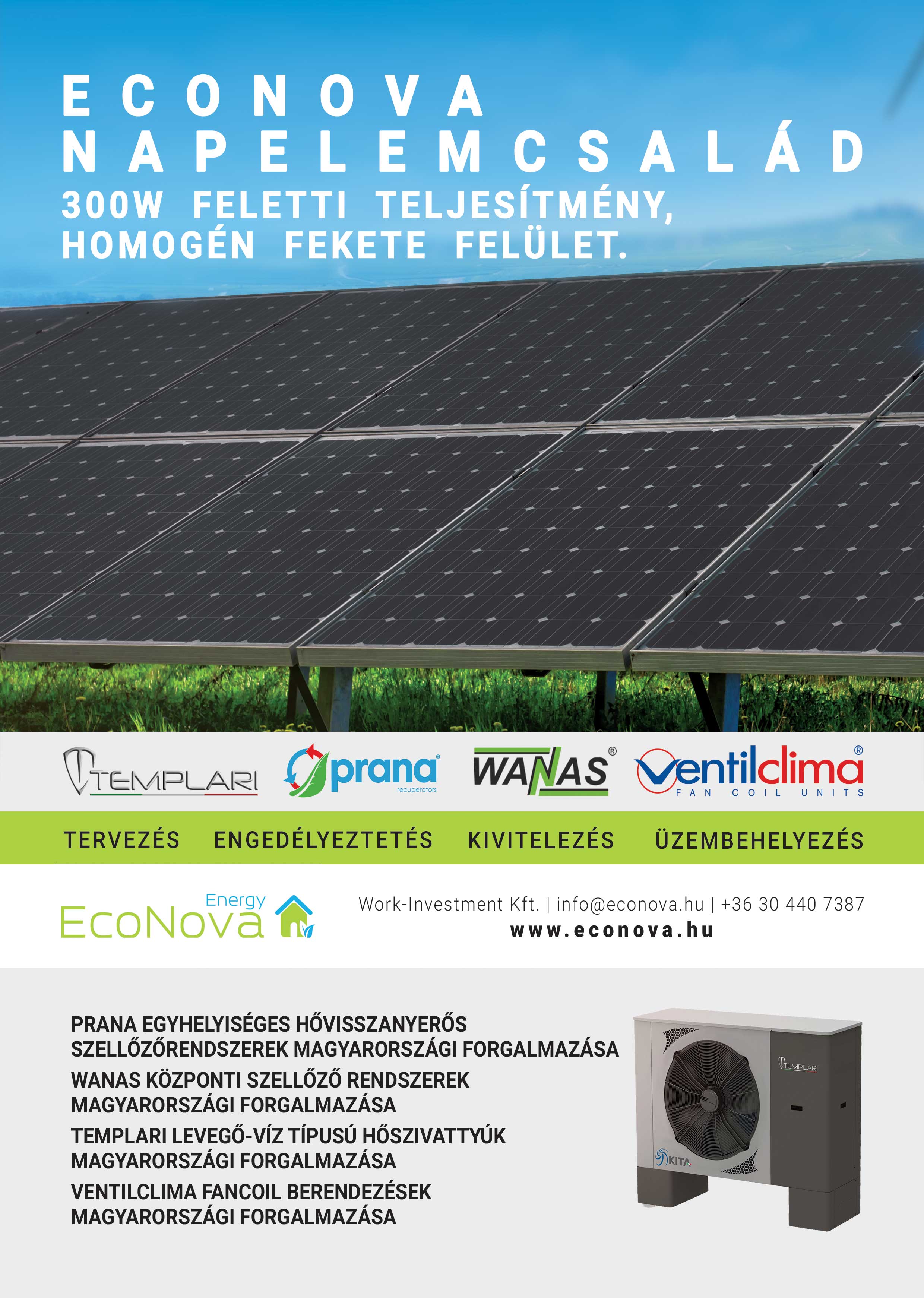 EcoNova napelemcsalád - Work-Investment Kft.