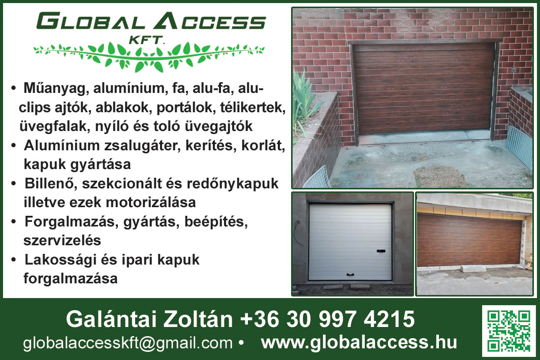 NYÍLÁSZÁRÓ, AJTÓ, ABLAK, REDŐNY, Global Access Kft.