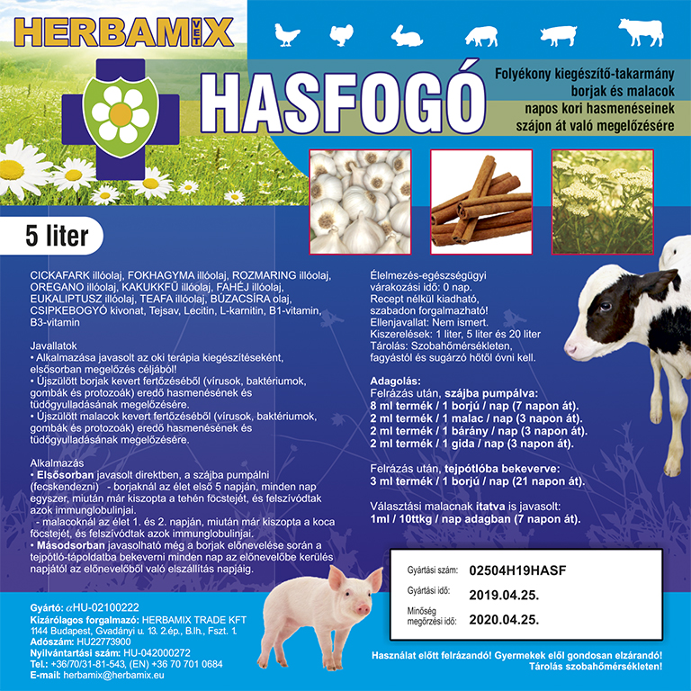 Herbamix Trade Kft. - Vitaminokat  és  gyógynövények illóolajait tartalmazó  folyékony  kiegészítő takarmányok