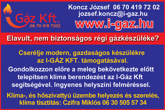 I-GÁZ KFT - Elavult, nem biztonságos régi gázkészüléke? Cserélje modern, gazdaságos készülékre 