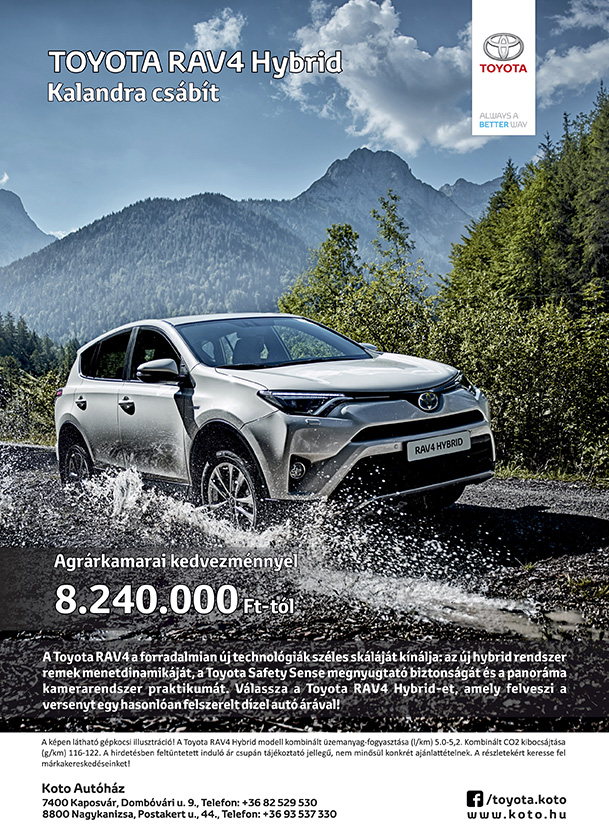 TOYOTA RAV4 Hybrid, Koto Autóház Kaposvár; 2019 01.30