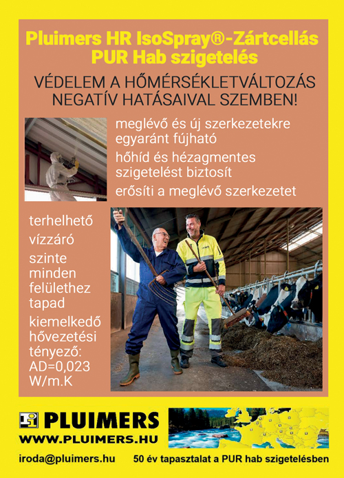 Pluimers HR IsoSpray®-Zártcellás PUR Hab szigetelés