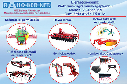 MTZ TRAKTOR ALKATRÉSZEK, MUNKAGÉP ALKATRÉSZEK, LENGYEL ROTÁCIÓS FŰKASZÁK, RENDSODRÓK, Raho-Ker Kft.