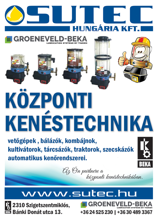 kenéstechnika, Sutec Hungary Kft.; álló