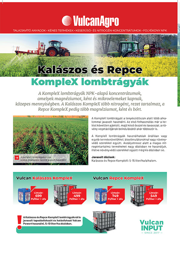 A VulcanAgro Kft által forgalmazott termékkel, nem csak többet és jobb minőségben tudnak 
							termelni, de a talajok romlása-kimerülése is megállítható.