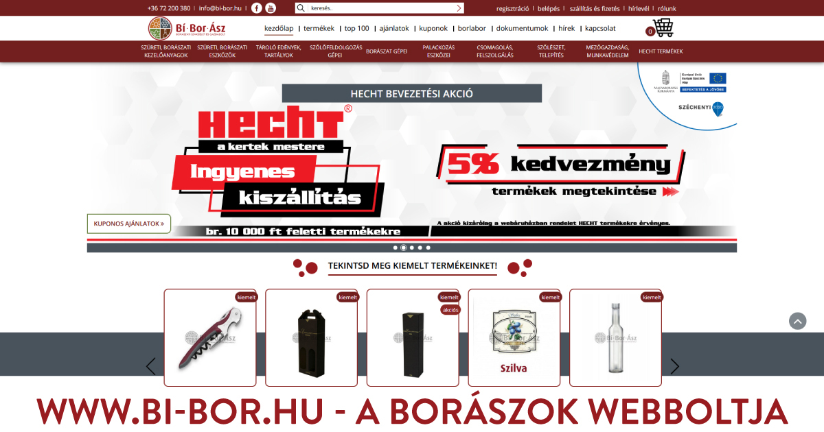 Borászati Szaküzlet Bí-Bor-Ász Kft.; fekvő