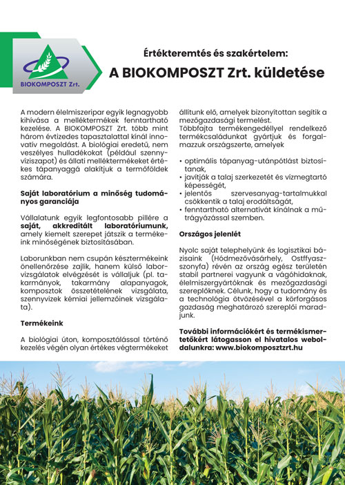 BIOKOMPOSZT Zrt. Értékteremtés és szakértelem