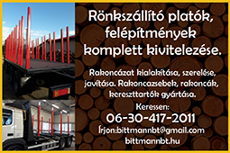 Rönkszállító platók, felépítmények készítése, szerelése,javítása, rakoncázat kialakítása. Bittmann és Társa Bt.