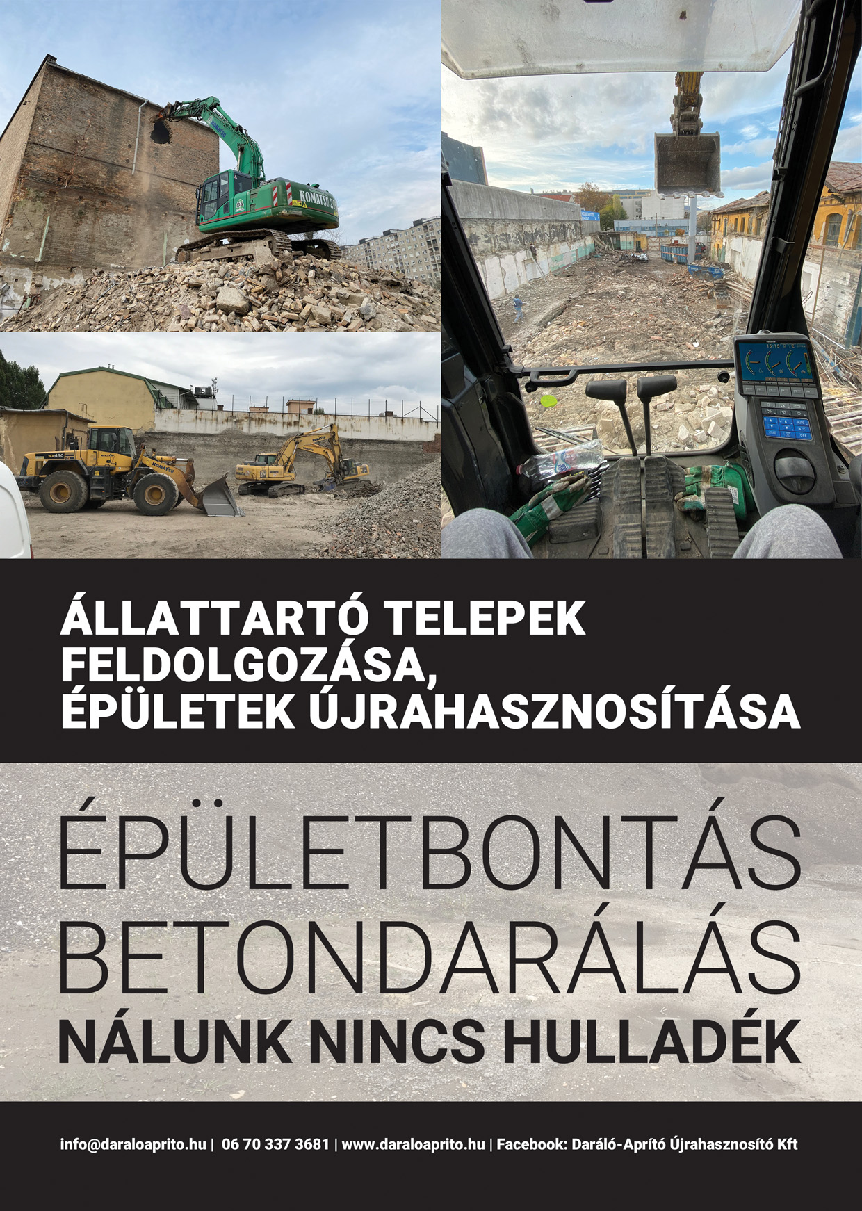 Állattartó telepek feldolgozása,  épületek újrahasznosítása - Daráló-Aprító Újrahasznosító Kft.