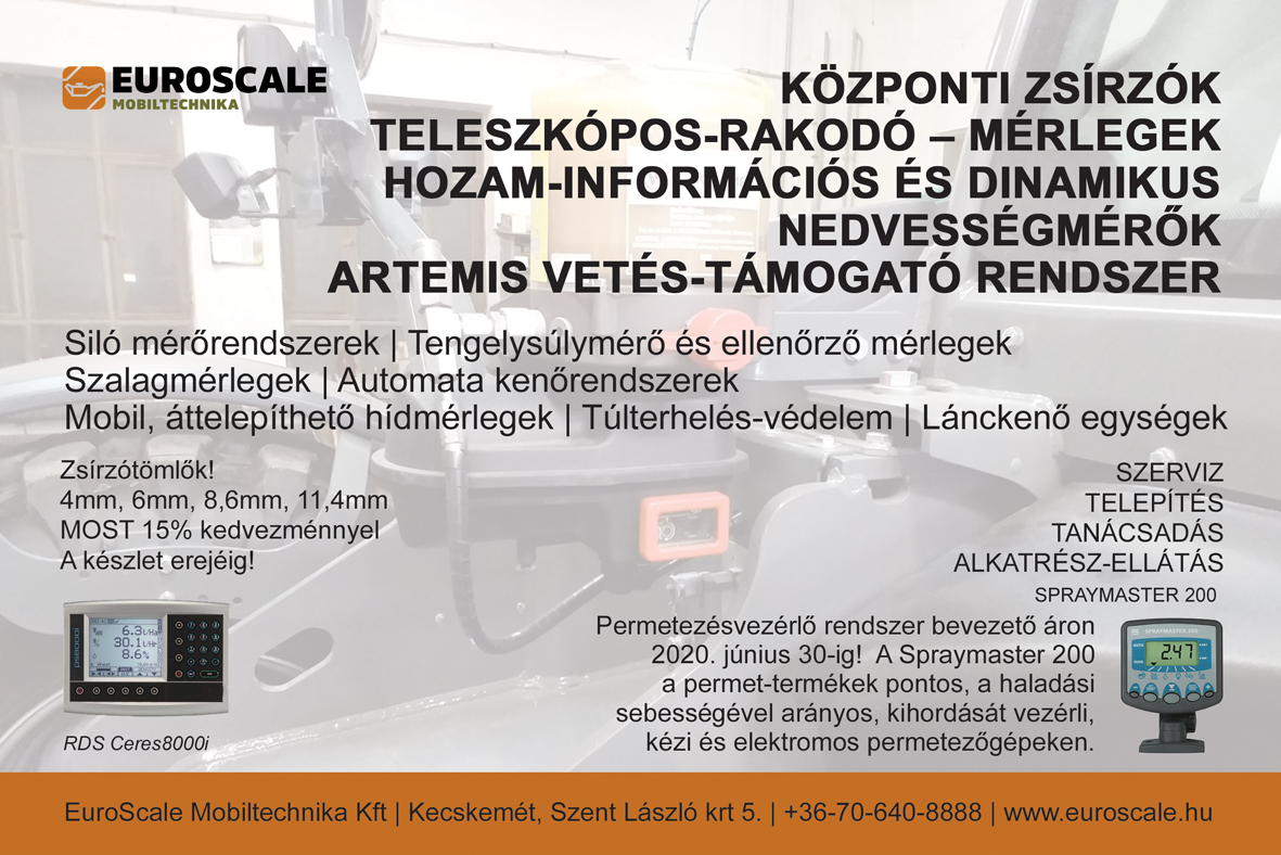 EuroScale Mobiltechnika Kft.- KÖZPONTI ZSÍRZÓK – TELESZKÓPOS-RAKODÓ MÉRLEGEK