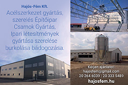 Hajós- Fém, Gyártócsarnokokat, élelmiszer-és terménytárolókat, autószalonokat, raktárakat, üzemeket, színeket, csarnokokat építettünk