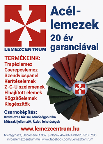 ﻿﻿Lemez Centrum Kft.trapézlemez, cserepeslemez, szendvicspanel, kerítéselemek, szelemenek