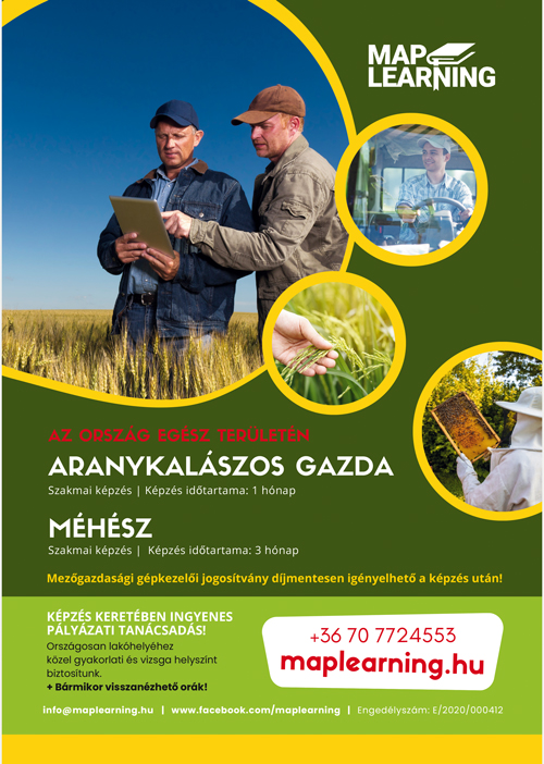 Aranykalászos gazda bizonyítvány, MAP Learning Oktatás Képzés