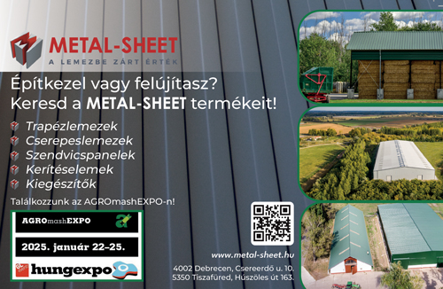 Metal-Sheet Kft. a legnagyobb hazai szendvicspanel és trapézlemez gyártó
