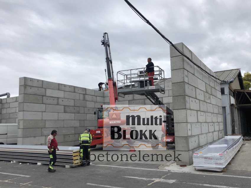 Multi-BLOKK betonelemek - Kötőanyag nélkül összeépíthető előregyártott betonelemek.