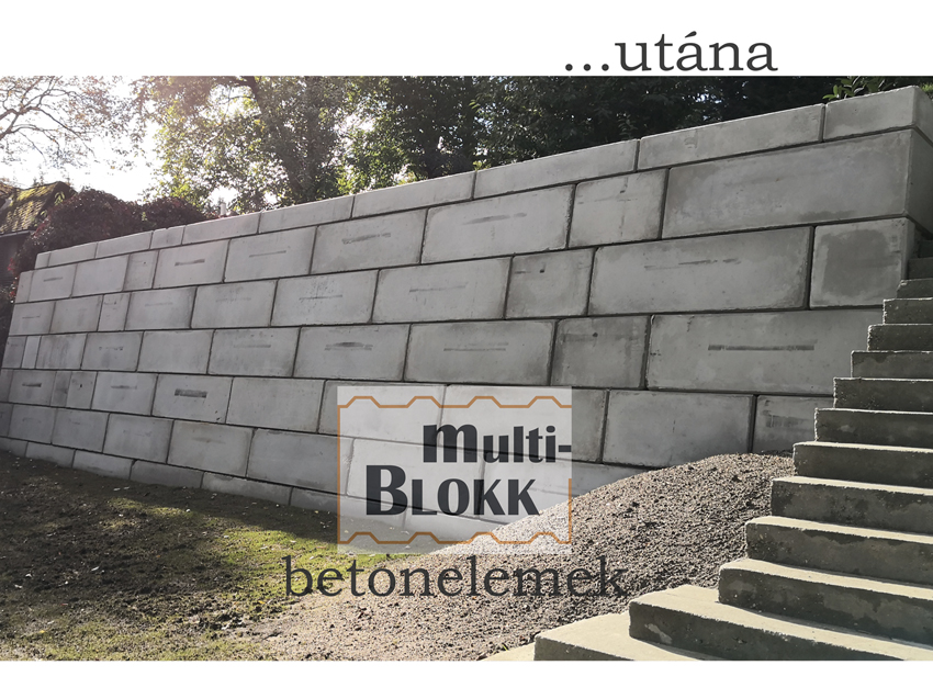 Multi-BLOKK betonelemek - Kötőanyag nélkül összeépíthető előregyártott betonelemek.