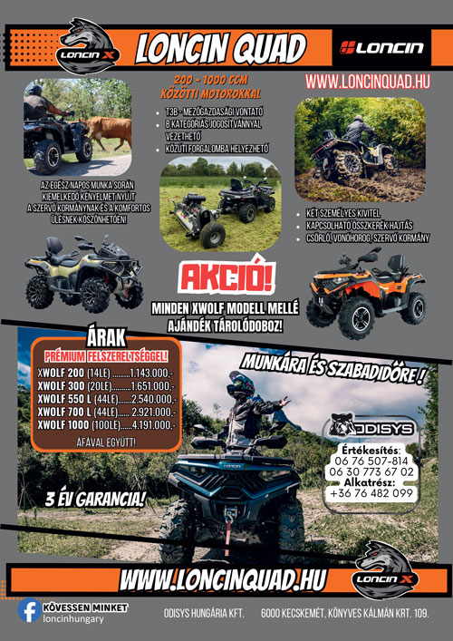 Odisys Hungária Kft. Loncin quadok