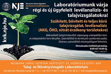 Talaj- és Növényvizsgáló Laboratórium;  Akkreditált laboratóriumunk vizsgálólaboratóriumi szolgáltatást nyújt, 
							mezőgazdasági területen, talaj, növény, szerves-és műtrágyák, öntözővíz vizsgálati mintákból