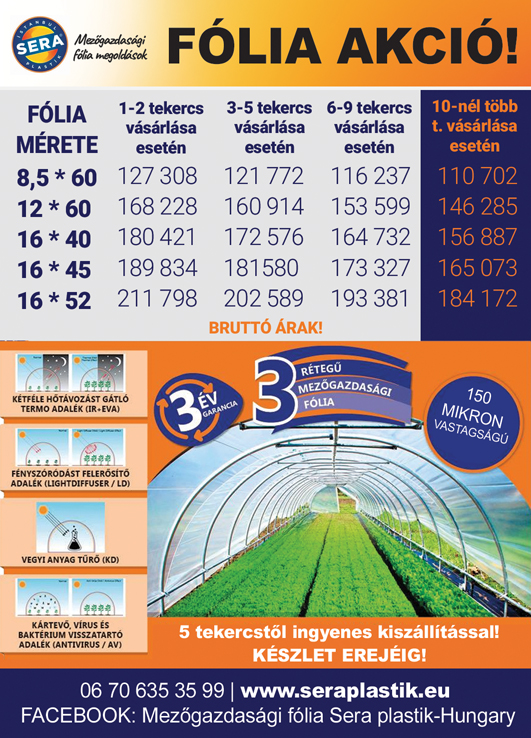 Mezőgazdasági fólia megoldások - Török Fólia